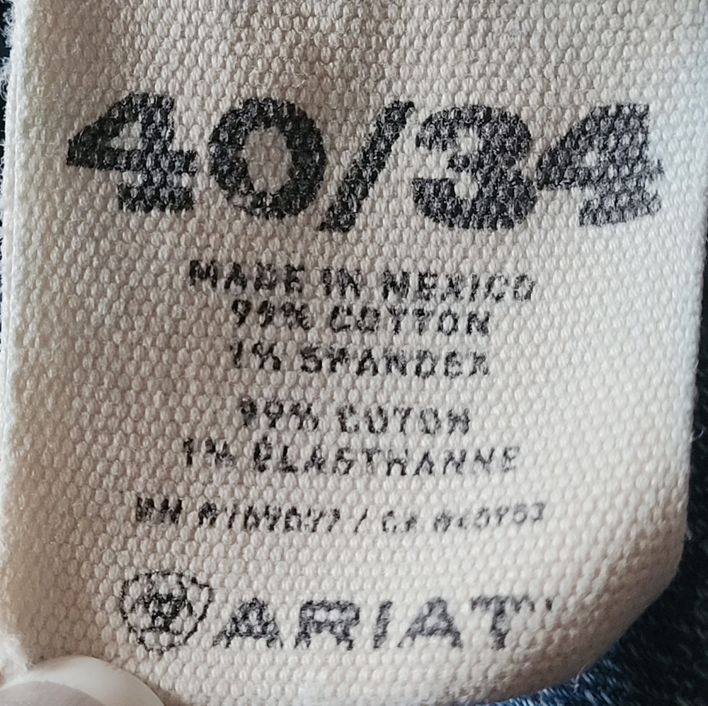 Ariat M5 Straight Slim Medium Wash Jeans 40x34 - Picture 4 of 13